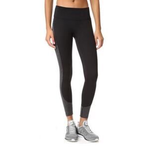 NEW PRISMSPORT S Velocity Leggings Black Charcoal Heather Tight Colorblock Pant